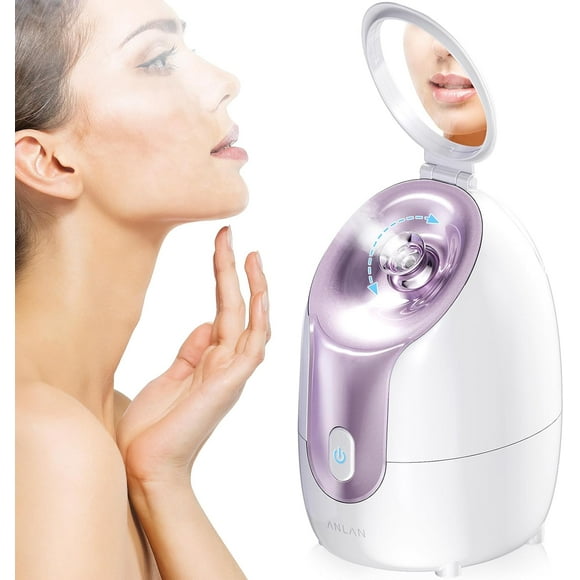 ANLAN Facial Steamer,Nano Ionic Facial Steamer for Pores with Heating Mist Unclogs Pores Humidifier Atomizer Hair moisturizing for Face Deep Cleaning and Anti-drying Mirror Adjustable Nozzle Unisex