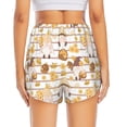 thumbnail image 2 of Lsque Cute Bee Gnome2 Printed Women's Running Shorts with Liner Pockets,Elastic Quick Dry Workout Athletic Gym Yoga Shorts,Womens High Waist Shorts-XX-Large, 2 of 9
