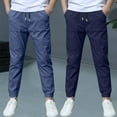 thumbnail image 3 of dazeni 2 Pack Boys Chino Bottom Sweatpants Casual Drawstring Pants with Pockets Lightweight Kid's Slim Fit Trousers for Everyday Comfortable Outdoor Activities, 3 of 9