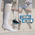 thumbnail image 4 of Yacht & Smith 120 Pairs Mens Wholesale Bulk Cotton Tube Socks, Referee Style, 10-13, 4 of 7