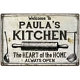 thumbnail image 1 of PAULA'S Kitchen Farmhouse Sign Gift 8x12 Metal 208120033098, 1 of 1