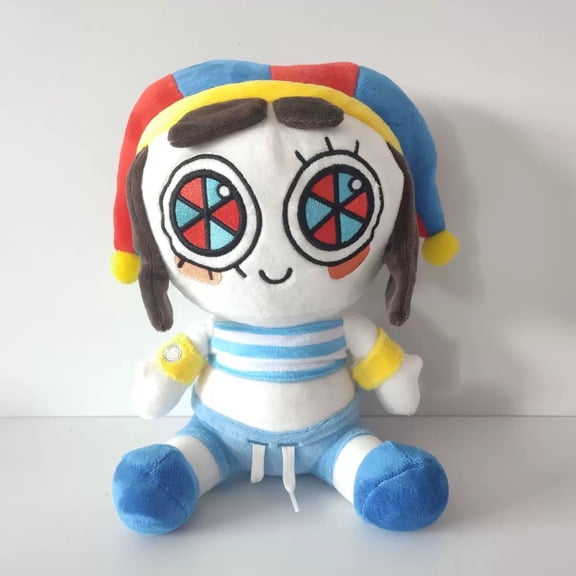 The Amazing Digital Circus TADC Pomni Plush Doll, Soft Cartoon Stuffed Toy, Anime‑Style Plush Gift for Kids Animation Fans Home Room Decor