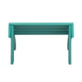 thumbnail image 5 of Garden Plastic Outdoor Adirondack Footrest Ottoman, Turquoise, 5 of 5