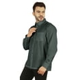 thumbnail image 4 of Bestman Solid Button Down Shirt For Men Long Sleeve With Patch Pocket Formal Business Wear, 4 of 7