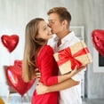 thumbnail image 4 of Love Heart Foil Valentines Balloons, Mylar Red Heart Shapes for Romantic Decorations, 4 of 4