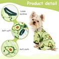 thumbnail image 3 of Dog Pajamas for Small Dogs Boy Girl, Dog Clothes Tiny Chihuahua Yorkie All Season Shirt, Cute Puppy Outfit Pjs Jumpsuit Cat Onesie Apparel Pet Clothes,Avocado L, 3 of 7