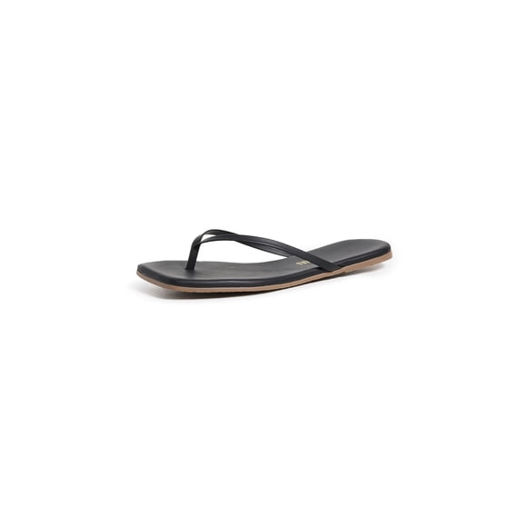 Sandalias TKEES Lily con Punta Cuadrada y Diseño Tipo Flip Flop Negro Talla 9 US