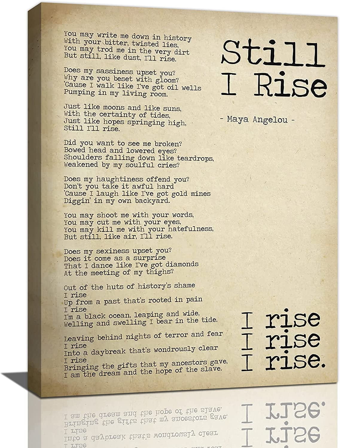 Maya Angelou Quotes Wall Art Still I Rise Inspirational Décor