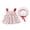 Rouge, variante sur Robe d'Été pour Tout-Petite Fille, Robe d'Été pour Bébé Fille, Couleur Unie Imprimée, Robe à Bretelles avec Chapeau
