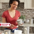 thumbnail image 2 of 4 Piece Ceramic Canister Set With Wooden Spoons, Grey, 2 of 6