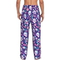 thumbnail image 2 of Bixox Men's mushroom rainbow Skull cartoon Patterned Pajama Pants with Pockets Lounge Clothes for Home, 2 of 5