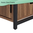 thumbnail image 5 of Wooden Cat Litter Box Enclosure with Metal Frame, Nightstand Pet House Cabinet Crate, Hidden Bathroom Box with Divider for Living Room, Bedroom - Rustic Brown, 5 of 10
