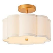 BESTOMIN 13-Inch Semi Flush Mount Ceiling Light, Modern Ceiling Light Fixture,Gold Lighting Fixture for Bedroom Hallway