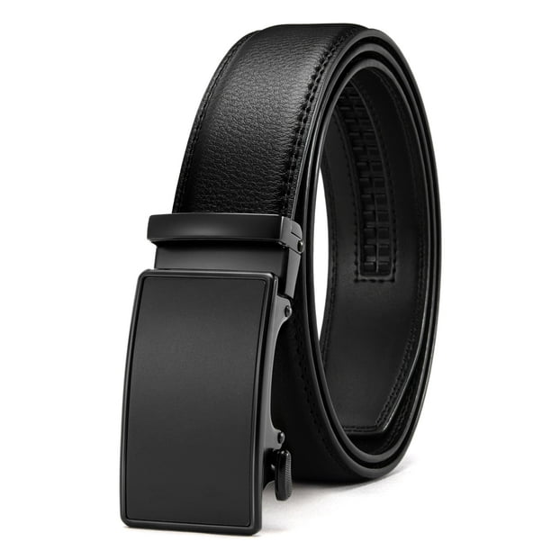 Cinturón con trinquete de piel CHAOREN para hombre, 3,5 cm, microajustable