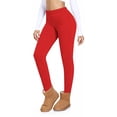 thumbnail image 2 of Guieoi Winter Warm Pants Plus Size Ladies' Velvet Warm Home Leggings Casual Close Fitting Leggings Long Pants Red, 2 of 9