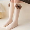 thumbnail image 4 of Godderr 2 Pairs Toddler Girls Knee High Socks Cute Socks for Kids Cotton Long Socks Comfort Socks for 3-12Y, 4 of 5