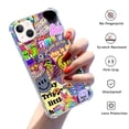thumbnail image 2 of Hippie Trippy Cartoon Case Compatible with iPhone 13 Mini,Unique Trendy Design TPU Bumper Cover Case, 2 of 5