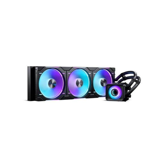 Phanteks Glacier One 420D30 X2 AIO Liquid CPU Cooler, Evolv X2 Aluminum Cap Design, 3x Performance D30-140 D-RGB Fans, for Intel LGA 1851, 1700, 1200, 115x and AMD AM4/AM5 sockets, Black