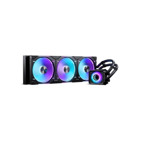 Phanteks Glacier One 420D30 X2 AIO Liquid CPU Cooler, Evolv X2 Aluminum Cap Design, 3x Performance D30-140 D-RGB Fans, for Intel LGA 1851, 1700, 1200, 115x and AMD AM4/AM5 sockets, Black