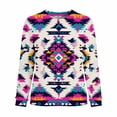thumbnail image 4 of Southwestern Graphic Sweatshirt for Women Vintage Aztec Pattern Crewneck Long Sleeve Loose Fit Casual Pullover Top for Daily Wear Autumn Winter Fashion Clothes, 4 of 4