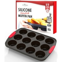 Silicone Muffin Pans Nonstick 12 Cup Silicone Cupcake Molds for Baking