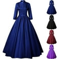 thumbnail image 3 of nerohusy Womens Victorian Dress 18th Century Medieval Ball Gown Southern Belle Costume Renaissance Dresses for Masquerade Party Purple,XL, 3 of 3