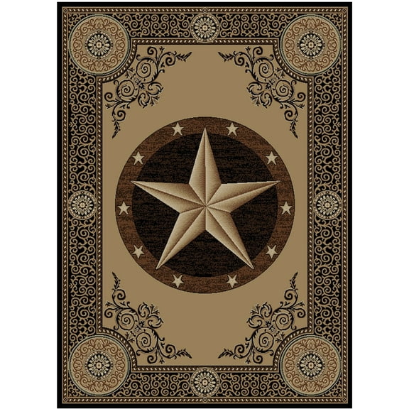 Mayberry Rug American Destination Arlington Black Lodge Area Rug 5'3"x7'3"