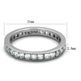 thumbnail image 2 of Women's Stainless Steel High polished CZ Clear 1.84(g) Band Ring, 2 of 3