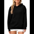 thumbnail image 3 of Sudadera con Capucha para Mujer, de Forro Extragrande, de Larga, Cómoda e Informal, Estilo Otoño 2025, Ropa Y2K Negro L, 3 of 8