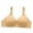 Beige, variant on Bralettes for Women Wirefree Comfy V Neck Support Adjustable Strap Solid Color Everyday Bras