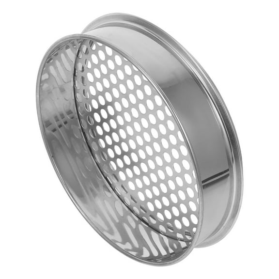 Worgeous 1Pcs Dirt Sifter for Rocks and Particles Silver Stainless Steel 7.9x7.9x2.2in