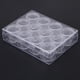 thumbnail image 2 of Caja de almacenamiento rectangular de plástico transparente para cuentas de joyería, contenedor de 12 botellas redondas, frascos pequeños (15g), 2 of 6