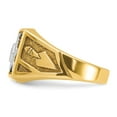 thumbnail image 3 of Auriga Fine Jewelry 14K Yellow Gold with White Rhodium Men's Textured Diamond Blue Lodge Master Masonic Ring Size 10 (Clarity: I1, Color: GH), 3 of 6