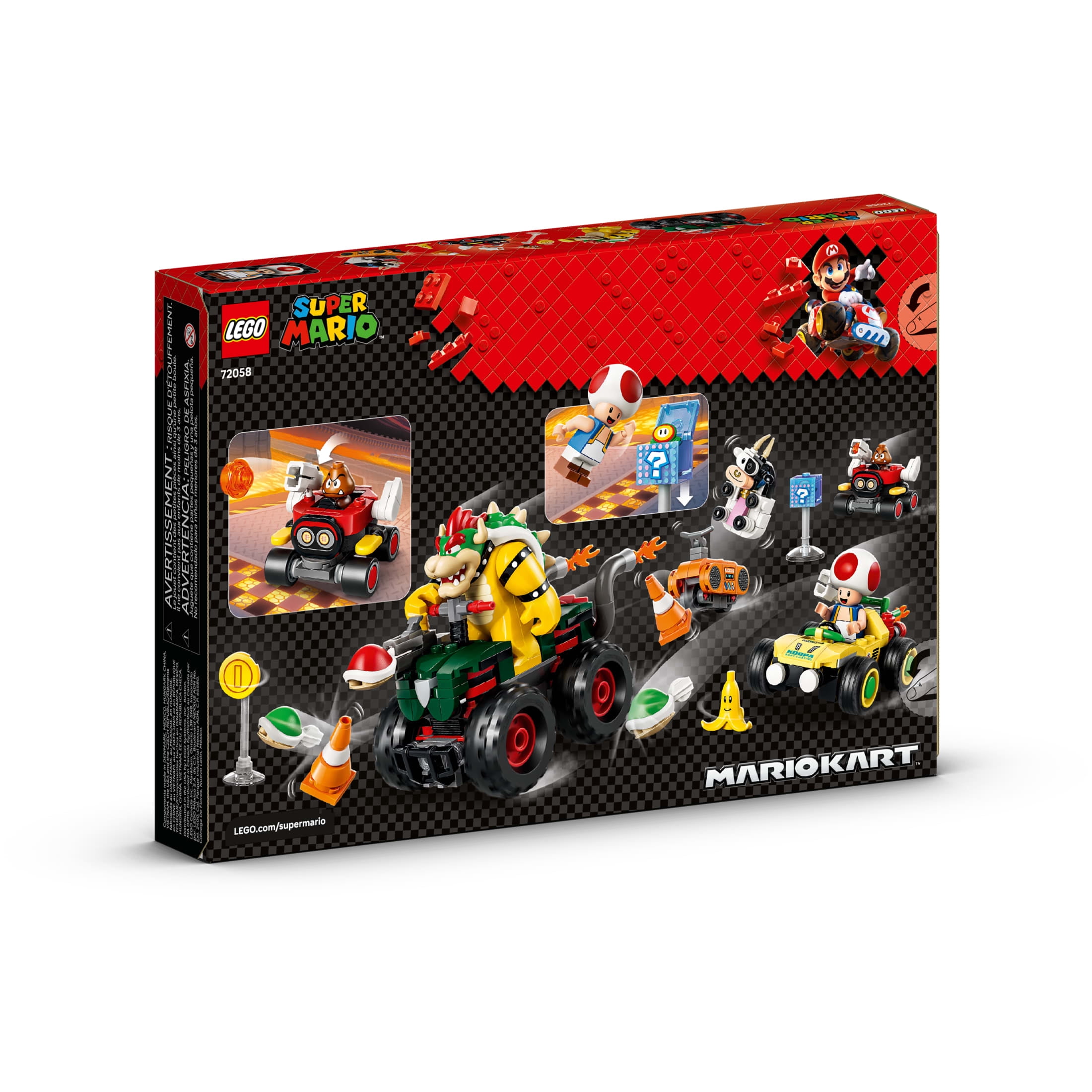 LEGO Super Mario: Mario Kart – Bowser's Rumbling Race - Building Toy for Boys & Girls, Ages 7+ - Toy Cars for Kids - 4 Mario Figures & 4 Karts - Gift for Birthdays - 72058
