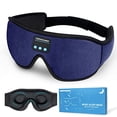 thumbnail image 1 of LIGHTIMETUNNEL Auriculares para Dormir, Máscara para Dormir Bluetooth 3D, Auriculares para Dormir Lavables con Altavoces Estéreo Ultra Finos Micrófono Manos Libres para Insomnio Viajes Color Azul, 1 of 5
