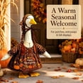 thumbnail image 7 of Novryn Thanksgiving Goose Outfit Clothes For Porch, 24 x 14 Inch Polyester Cover With Printed Fall Detail And A Slip On Fit, Porch Lawn Garden Or Front Yard Display Use, 7 of 7