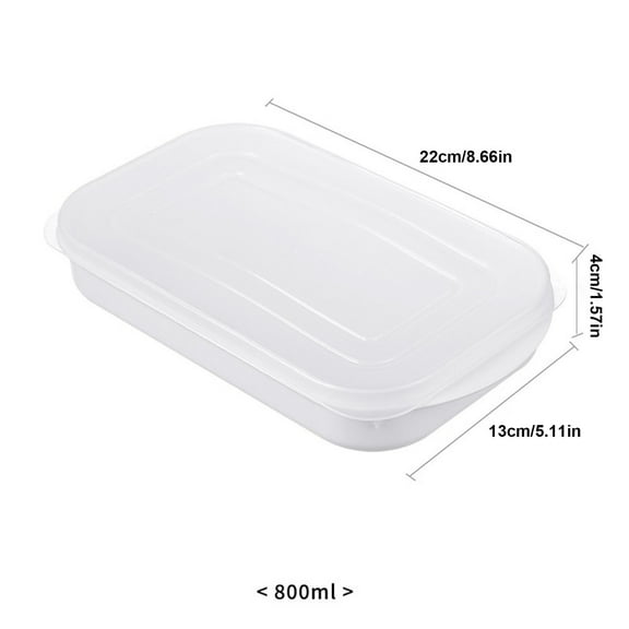 Food Storage Container, Refrigerator Organizer, Large Capacity Plastic Food Freezer Box with Lid, Microwave Safe Leak-Proof Reusable Food Grade Storage