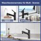 thumbnail image 5 of Grifo de baño negro mate con ducha extensible Grifo de baño 3 modos de control Grifo de lavabo Grifo mezclador Modo fuente Grifo de fregadero para baño Cocina, 5 of 6