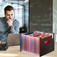thumbnail image 6 of Untyo Portable A4 Size Expanding File Folder, Multicolor, 37 Grids, 6 of 8