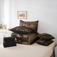 thumbnail image 6 of meiyoeat Wild Animal Mallard 7pcs Queen Bedding,Rustic Camo Wood Print Bedding Comforter Set Queen For Kids Boys,Black Reversible, 6 of 7