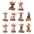thumbnail image 1 of Perro De Navidad Árbol De Navidad Letrero De Madera Decoración Colgante Regalo De Decoración De Navidad Para Vecinos Amigos Familia Noticed HA040830-01, 1 of 6