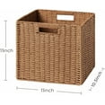 thumbnail image 7 of HBlife Wicker Baskets, Set of 4 Hand-Woven Paper Rope Storage Baskets, Foldable Cubby Storage Bins, Large Wicker Storage Basket for Shelves Pantry Organizing & Decor, Caramel, 7 of 7