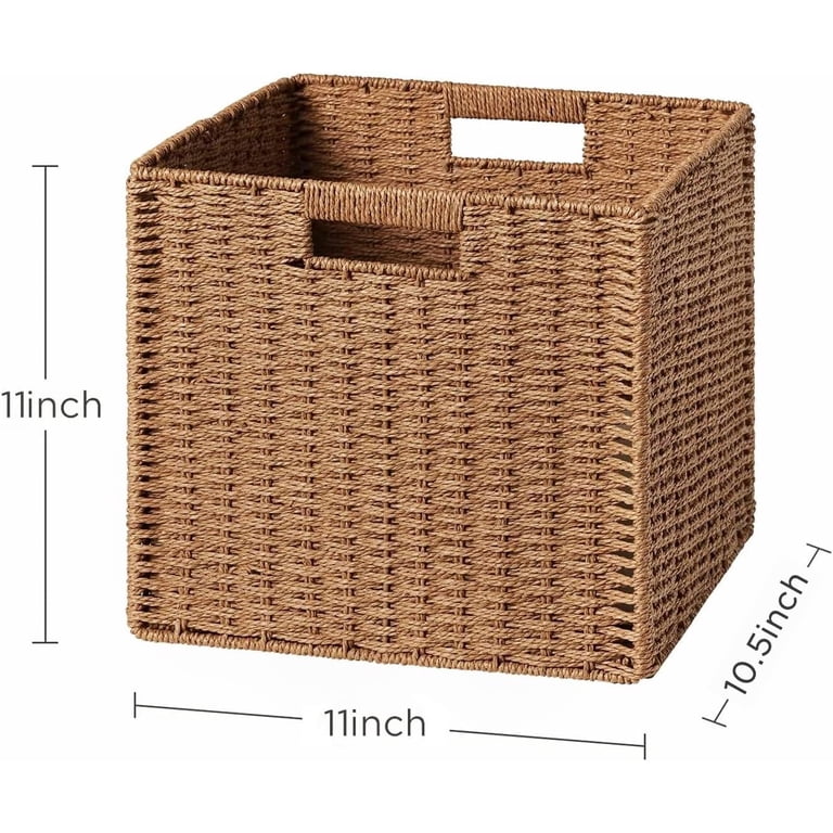 HBlife Foldable Paper Rope Storage Baskets, Set of 3 photo 8