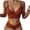 Coffee, variant on Utoimkio Women's Bikini Sets Two Piece Swimsuit High Waisted V Neck Twist Front Adjustable Spaghetti Straps Bathing Suit for Women