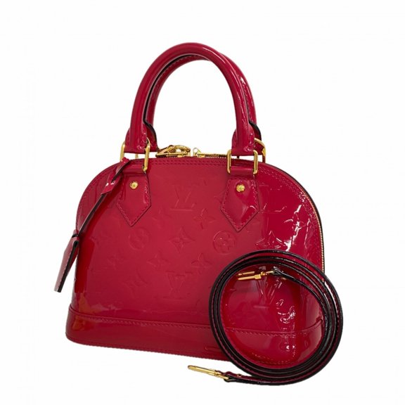 Pre-Owned Louis Vuitton Alma BB Vernis Handbag M91771 Rose Indien 2-way bag for women