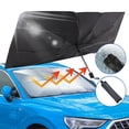 thumbnail image 2 of Dosaele Car Windshield Sun Shade with Storage Pouch UV Rays and Heat Sun Visor Protector Foldable Reflector Windshields Umbrella, 2 of 6