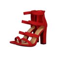 thumbnail image 5 of Women Open Toe Strappy Ladder-Up Chunky Heel Sandal 18449, 5 of 6