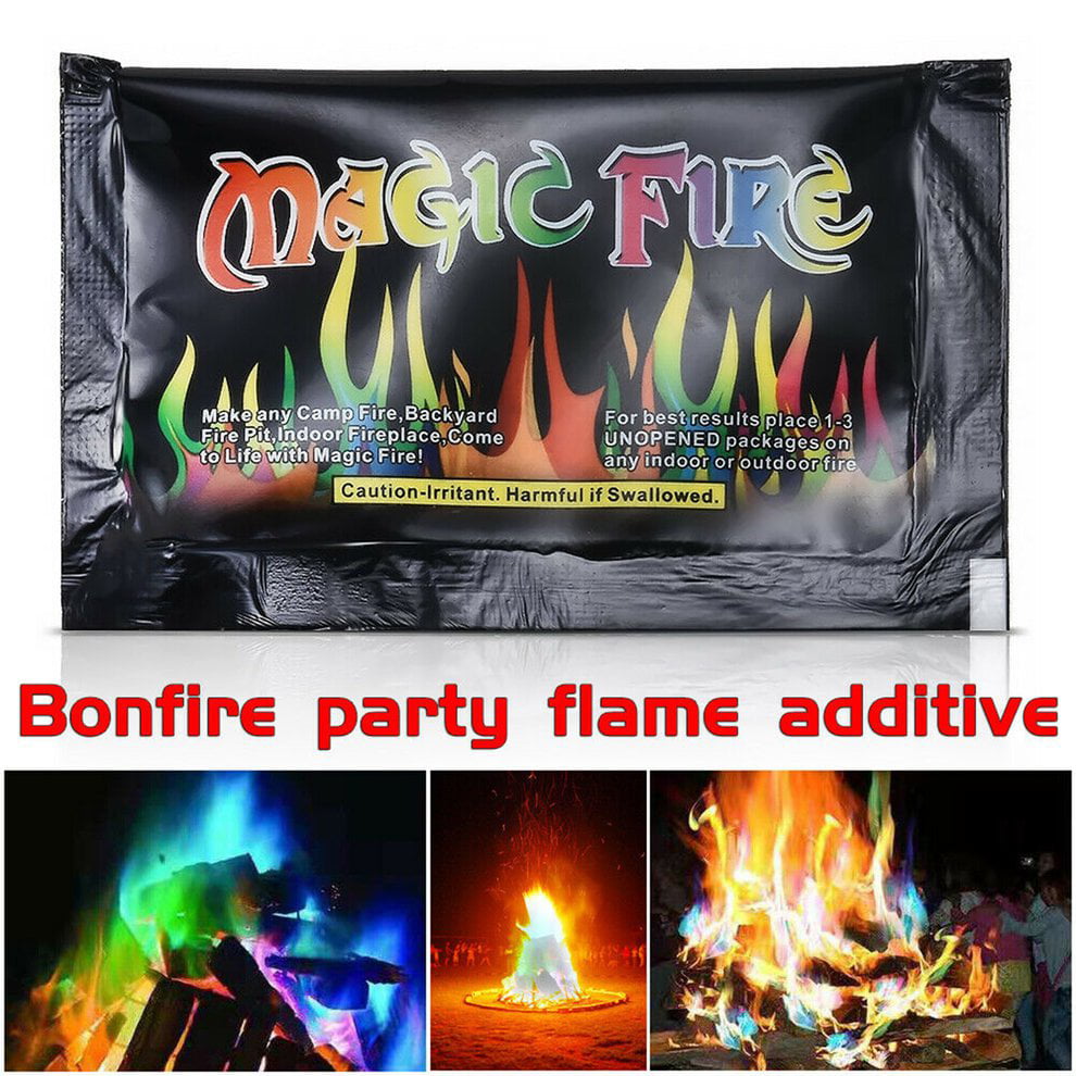 Mystical Fire Magic Tricks Bonfire Camp Fire Colorful Flame Powder Games Toy TR 