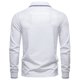 thumbnail image 3 of pstuiky camisetas de manga larga para hombre, Blusa/camisa de manga larga con cuello vuelto y botones ajustados para hombre Tops casuales para hombres s, 3 of 3