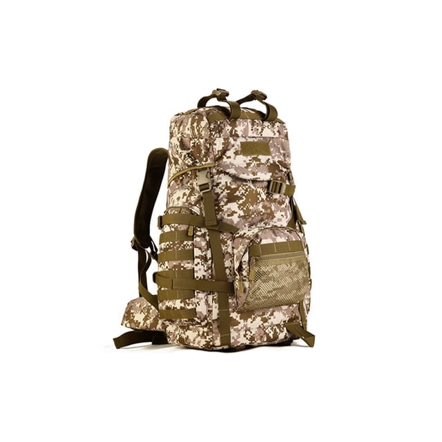 Soidarity para deportes al aire libre Bolsa grande impermeable Multi bolsillo Hombros Mochilas ajustables de gran capacidad Supervivencia Mochilas de mochilero Camuflaje marrón Soidarity OD023066-04